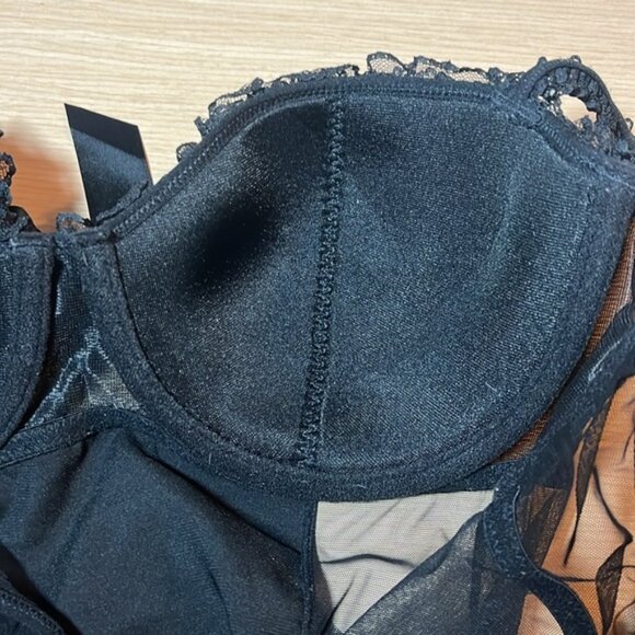 La Senza Love Elegant Black Lace & Mesh Chemise XL - Picture 5 of 10